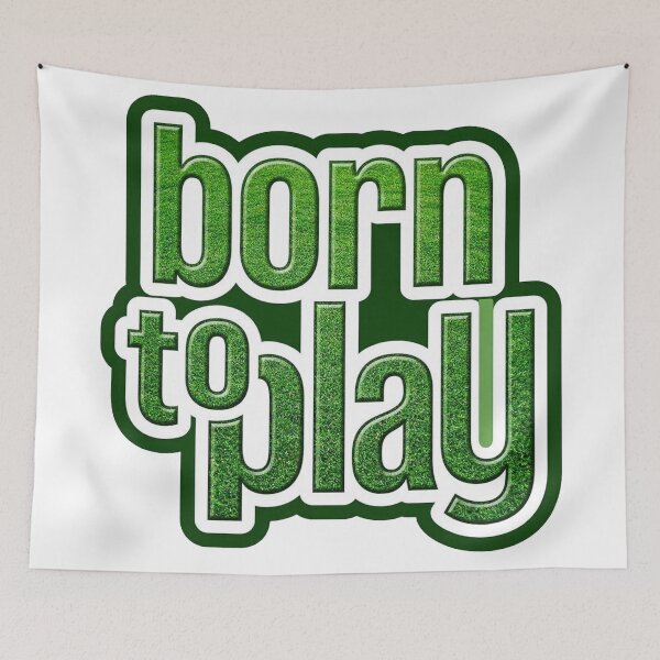 Item preview, Born To Play Soccer Typography Sticker designed and sold by ckartes100.