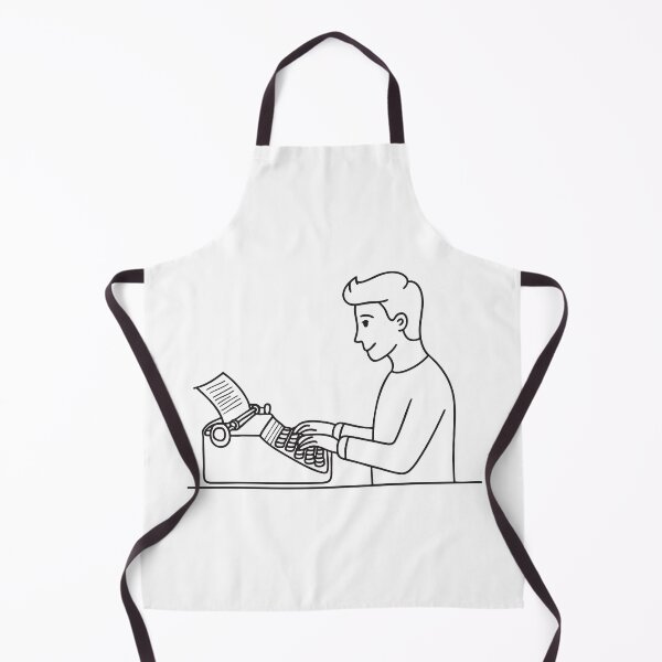 Item preview, Person Typing on Typewriter Side View designed and sold by rasagamastore.
