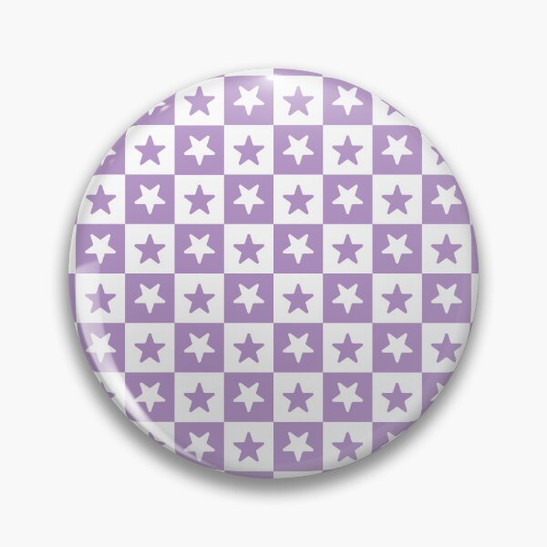 Item preview, White and Purple checkered stars designed and sold by pattern-archive.