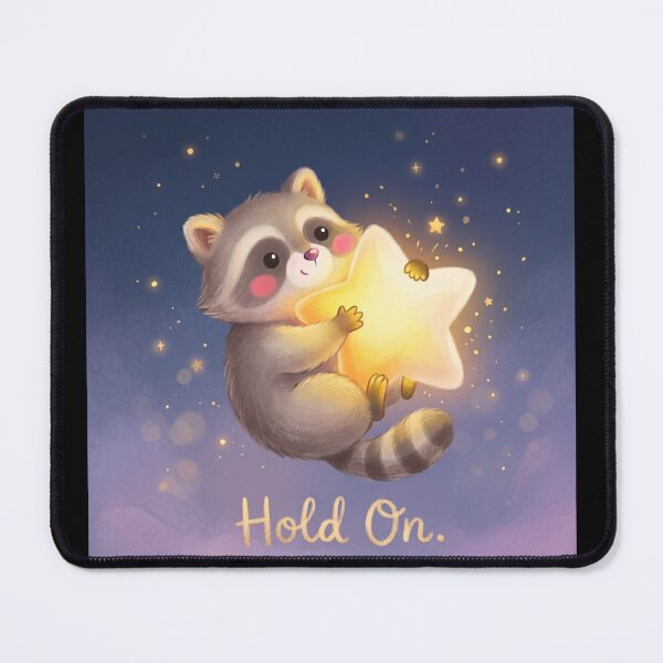 Item preview, Hold On Raccoon Shirt | Cute Hopeful Star Raccoon Watercolor Illustration designed and sold by DmaarGroup.