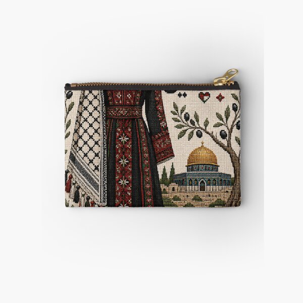 Item preview, Palestinian Heritage Thobe Flag and Map Tatreez Design designed and sold by BrainCurves.
