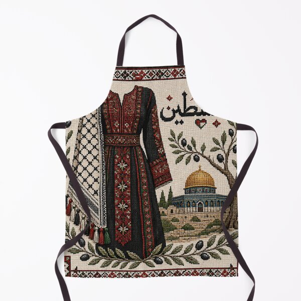 Item preview, Palestinian Heritage Thobe Flag and Map Tatreez Design designed and sold by BrainCurves.