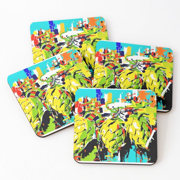 Item preview, Abstract Hop Explosion - Vibrant Craft Beer Pop Art designed and sold by Daniela`s shop.