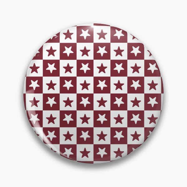 Item preview, White and Red checkered stars designed and sold by pattern-archive.