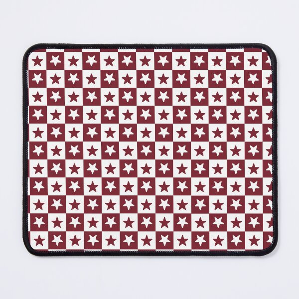 Item preview, White and Red checkered stars designed and sold by pattern-archive.