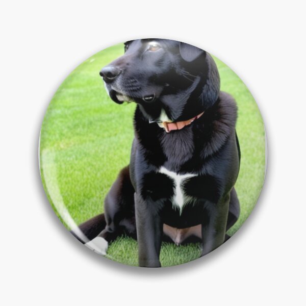 Item preview, Animals - Black Labrador, Majestic Portrait on Vibrant Grass designed and sold by DoodyPets.