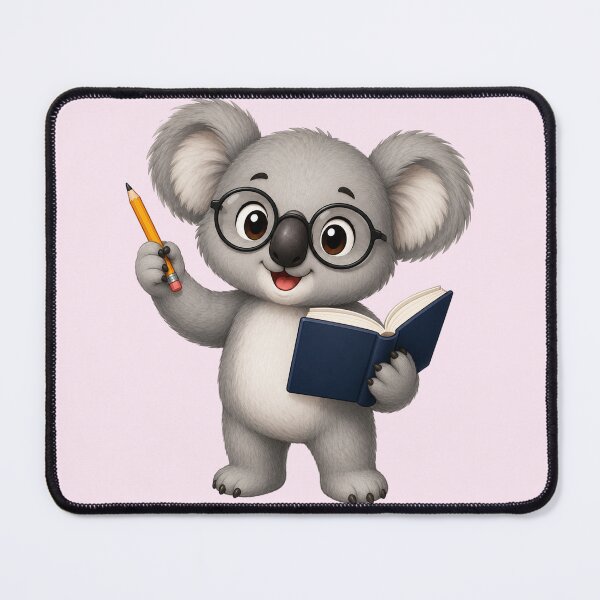 Item preview, Cute Koala Bear Bookworm Reading Animal Glasses Back to School Art designed and sold by Seculinator.