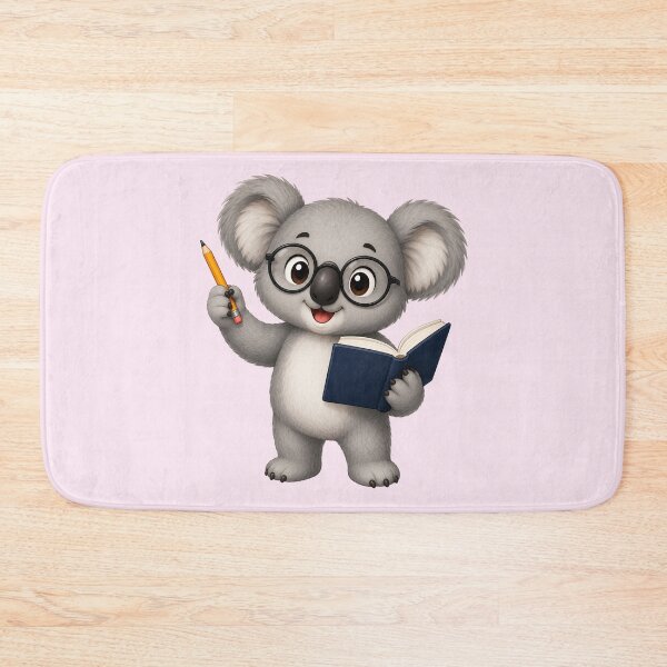 Item preview, Cute Koala Bear Bookworm Reading Animal Glasses Back to School Art designed and sold by Seculinator.