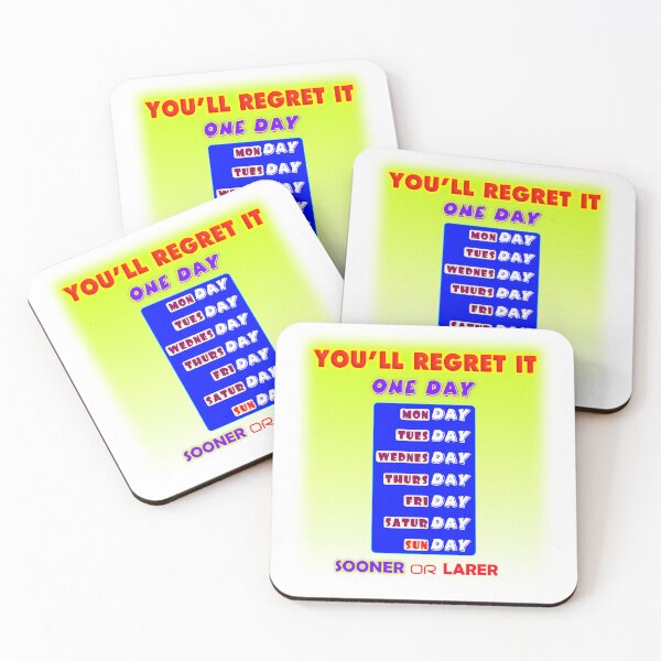 Item preview, You'll Regret it One Day, Motivational Typography Design designed and sold by T2T-ees.