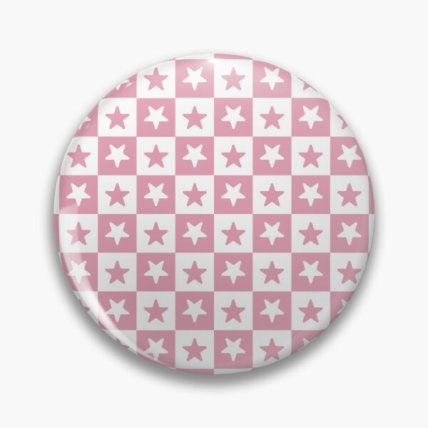 Item preview, White and Rose checkered stars designed and sold by pattern-archive.