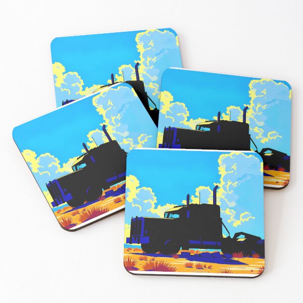 Item preview, King of the Road: Semi Truck Silhouette in Desert  designed and sold by Daniela`s shop.