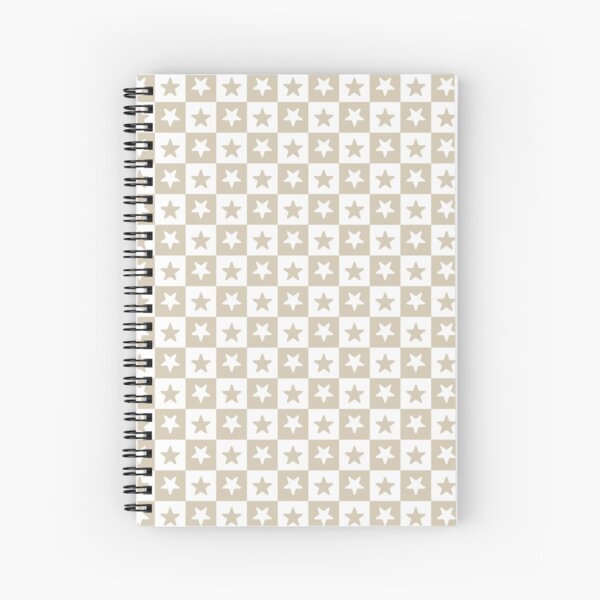 Item preview, White and Sand checkered stars designed and sold by pattern-archive.