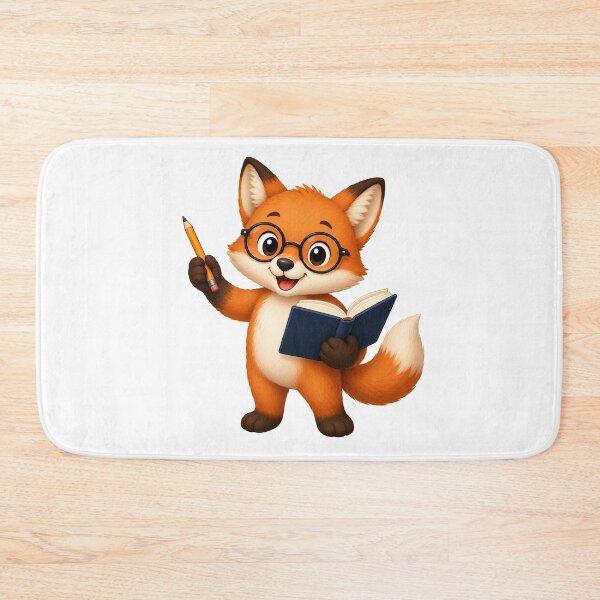 Item preview, Cute Fox Bookworm Reading Clever Animal Glasses Back to School Art designed and sold by Seculinator.