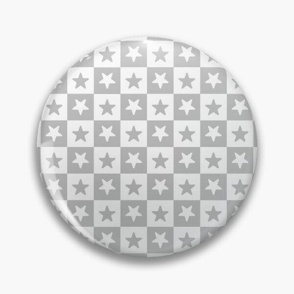 Item preview, White and Silver checkered stars designed and sold by pattern-archive.