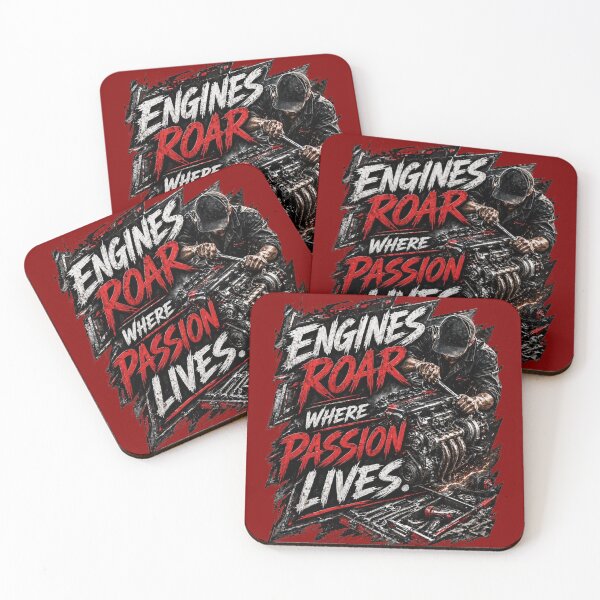Item preview, Engines Roar Where Passion Lives - Mechanic Motivation Sticker designed and sold by Scro-Ciob-Shop.