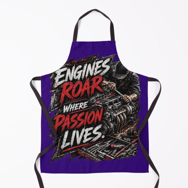 Item preview, Engines Roar Where Passion Lives - Mechanic Motivation Sticker designed and sold by Scro-Ciob-Shop.