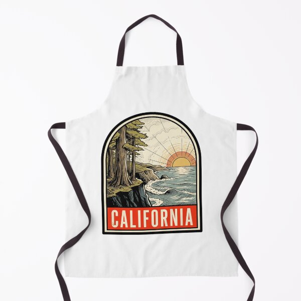 Item preview, Retro California Coast Sunset Vintage Travel Badge Design designed and sold by Paper Drip.