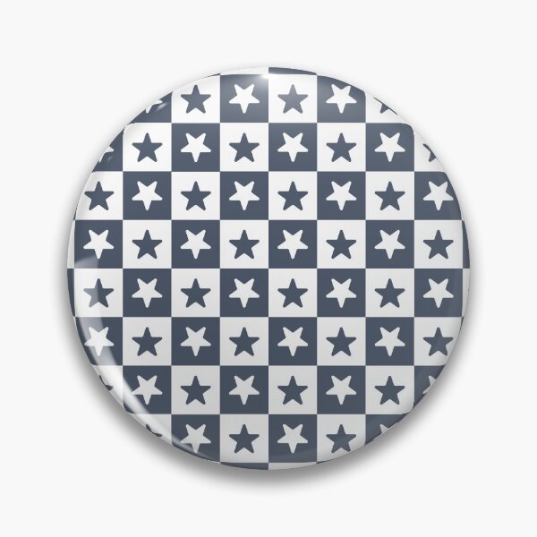 Item preview, White and Slate checkered stars designed and sold by pattern-archive.