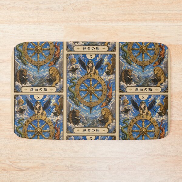 Item preview, Tarot card the wheel of fortune (運命の輪) in anime style designed and sold by ProjecTees.