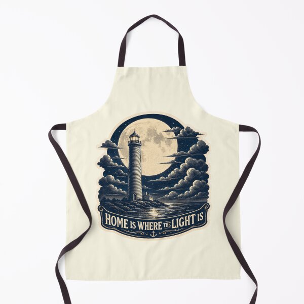 Item preview, Home Is Where The Light Is - Vintage Lighthouse Retro Art designed and sold by KrzysztofART.