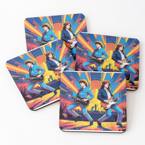 Item preview, Neon Stage Duet: Retro Anime Rock Guitarists Live Concert designed and sold by Daniela`s shop.