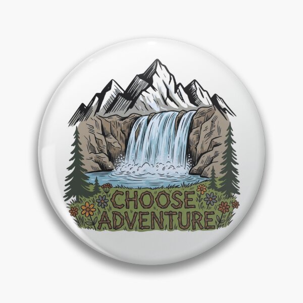 Item preview, Choose Adventure Vintage Mountain Waterfall T-Shirt designed and sold by Gabe1983.