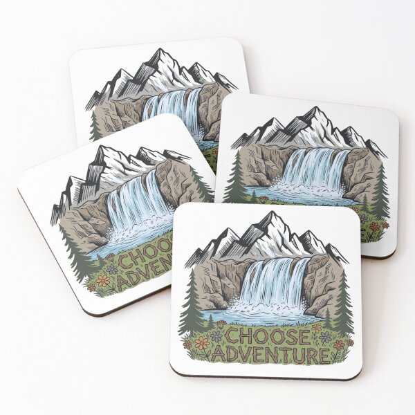 Item preview, Choose Adventure Vintage Mountain Waterfall T-Shirt designed and sold by Gabe1983.
