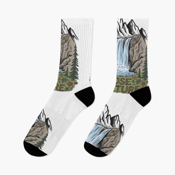 Item preview, Choose Adventure Vintage Mountain Waterfall T-Shirt designed and sold by Gabe1983.