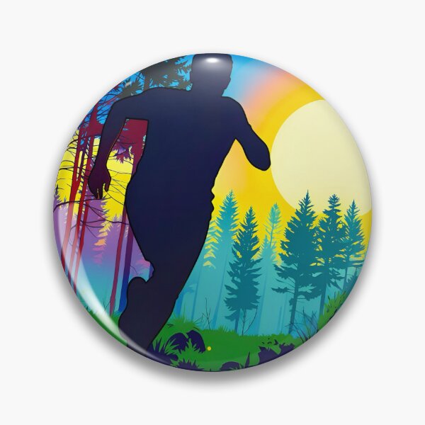 Item preview, Trail Runner Sunset: Vibrant Forest Path Silhouette Art designed and sold by Daniela`s shop.