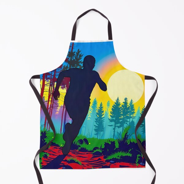 Item preview, Trail Runner Sunset: Vibrant Forest Path Silhouette Art designed and sold by Daniela`s shop.