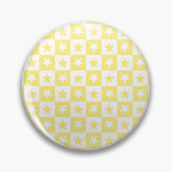 Item preview, White and Yellow checkered stars designed and sold by pattern-archive.