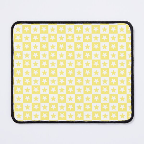 Item preview, White and Yellow checkered stars designed and sold by pattern-archive.