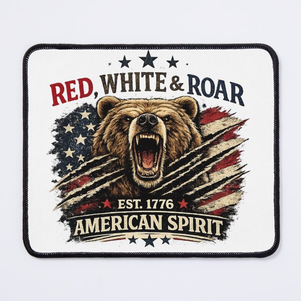 Item preview, Red White And Roar Bear Shirt | Patriotic American Spirit Vintage Design designed and sold by mansourhamid.