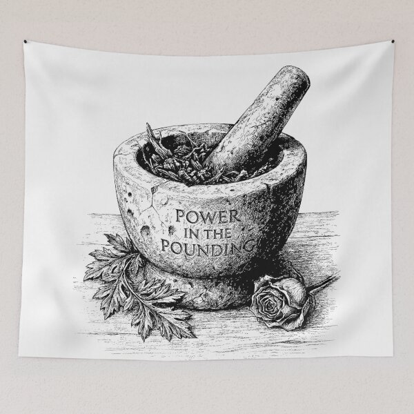Item preview, Alchemist's Mortar and Pestle - Witchy Herbs designed and sold by bapupa.