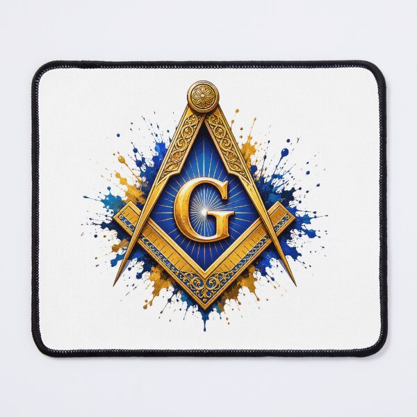 Item preview, Masonic Square and Compass Gold Splash Freemason Art designed and sold by puzzell.