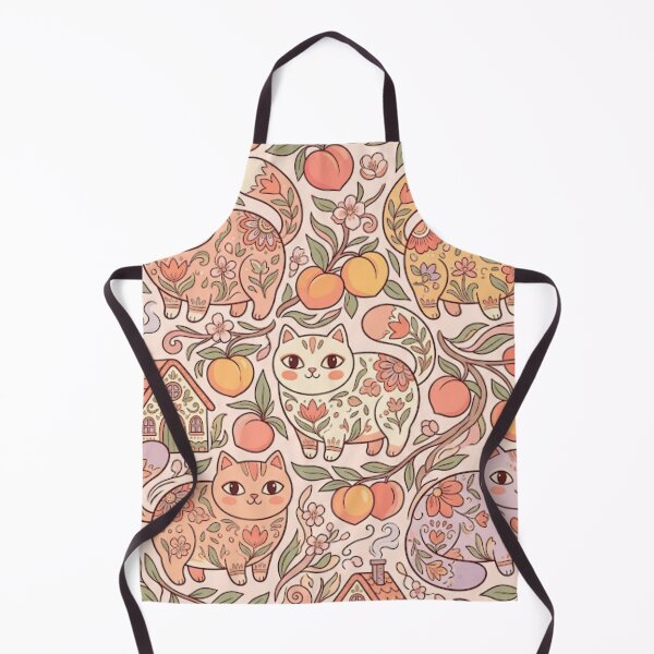 Item preview, Sweet Peaches and Kittens Pattern designed and sold by Iampoji.