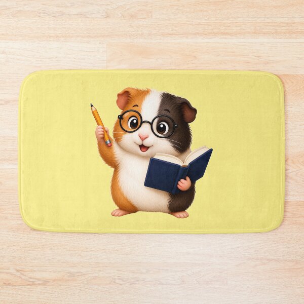 Item preview, Cute Guinea Pig Bookworm Reading Pet Animal Glasses Back to School Art designed and sold by Seculinator.