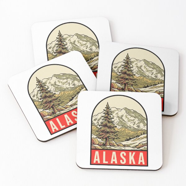 Item preview, Vintage Alaska Mountain Glacier Retro Travel Badge Design designed and sold by Paper Drip.