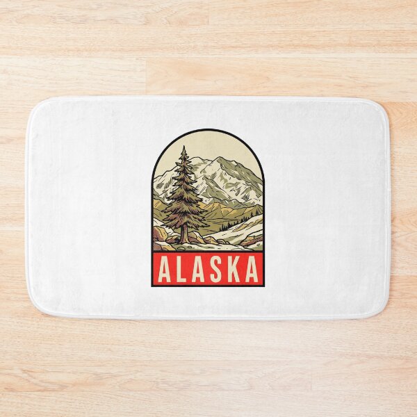 Item preview, Vintage Alaska Mountain Glacier Retro Travel Badge Design designed and sold by Paper Drip.