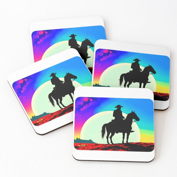 Item preview, Retro Synthwave Cowboy Silhouette designed and sold by Daniela`s shop.