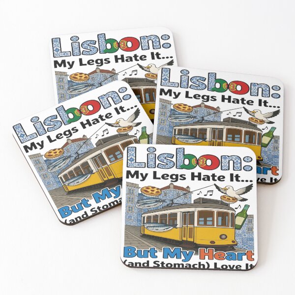 Item preview, Lisbon: My Legs Hate It… But My Heart (and Stomach) Love It – Funny Portugal Travel T-Shirt | Lisbon Tram Food Lover Graphic Tee designed and sold by Sushikidsntod.