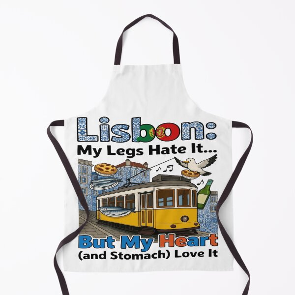 Item preview, Lisbon: My Legs Hate It… But My Heart (and Stomach) Love It – Funny Portugal Travel T-Shirt | Lisbon Tram Food Lover Graphic Tee designed and sold by Sushikidsntoddlers.