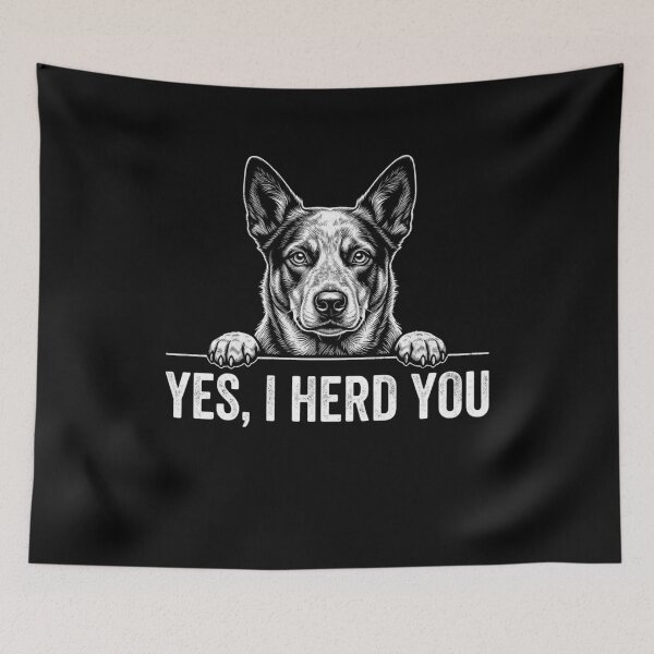 Item preview, Yes, I Herd You Funny Australian Cattle Dog Blue Heeler Vintage Dog Lover  designed and sold by bilal sibgui.