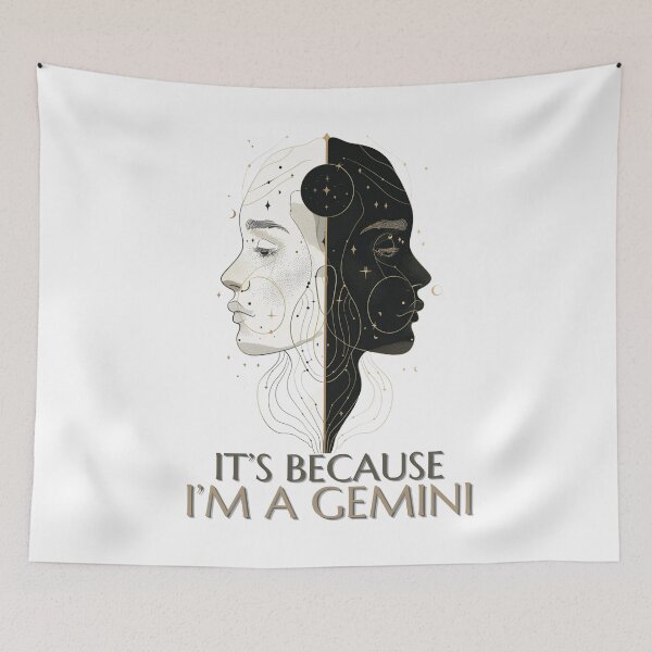 Item preview, It's Because I'm A Gemini - Funny Zodiac Duality Astrology designed and sold by VectorForge.