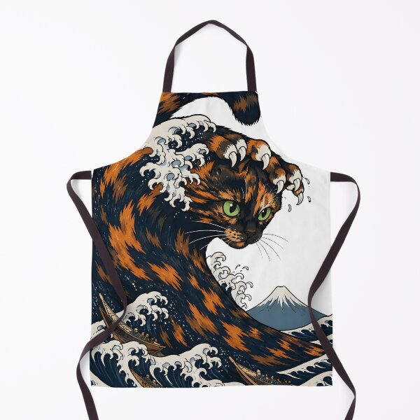 Item preview, The Great Wave of Frida — Tortoiseshell Cat Fine Art | Japanese Ukiyo-e Art Print designed and sold by Martin's_Design.