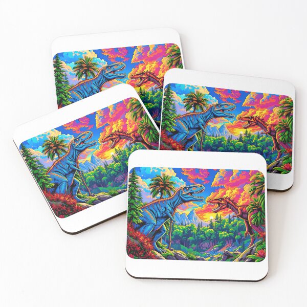 Item preview, Trippy t-rex fight  designed and sold by Daniela`s shop.