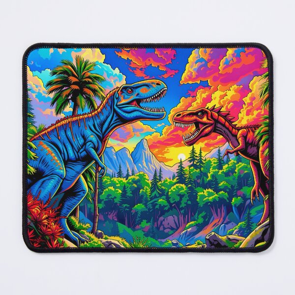 Item preview, Trippy t-rex fight  designed and sold by Daniela`s shop.
