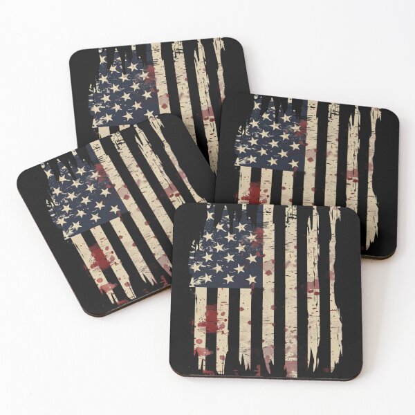 Item preview, Distressed Battle Worn American Flag - Tactical Veteran Patriotic designed and sold by VectorForge.
