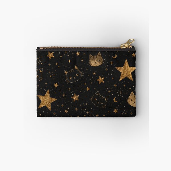 Item preview, Golden Celestial Cat Throw Blanket – Black Gold Star Moon Cat Pattern Cozy Witchy Cat Lover Blanket designed and sold by IconicDesignsXd.