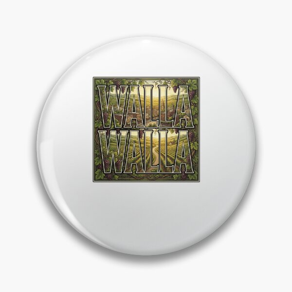 Item preview, Walla Walla Vineyard Travel Typography Sticker Souvenir Summer Edition designed and sold by Imaginarium of Chaos falcon88 .